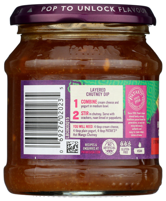 PATAK'S: Hot Mango Chutney, 12 oz