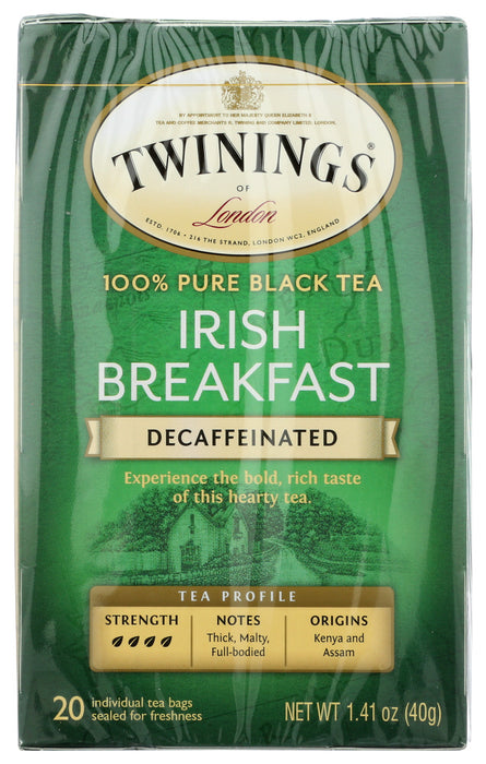 TWININGS: Decaffeinated Irish Breakfast Tea, 20 tea bags