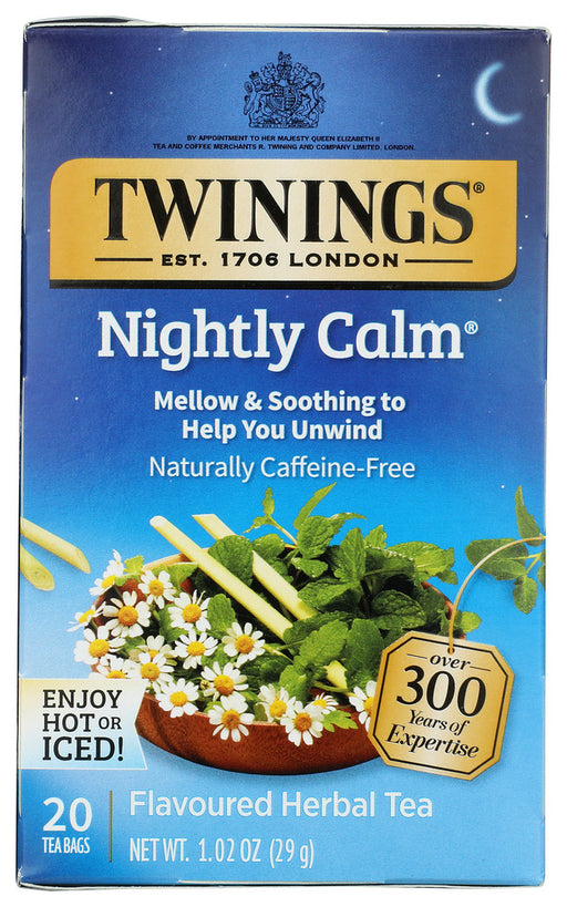 Twining Tea Herbal Tea Bedtime Blend Naturally Caffeine Free 20 Bag, 1.02 oz