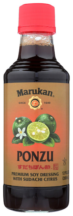 Our premium ponzu is made with natural sudachi juice imported from Japan. The ponzu is a perfect match for steak and BBQ, but it can also be used as an alternative to regular soy sauce for almost any dish.