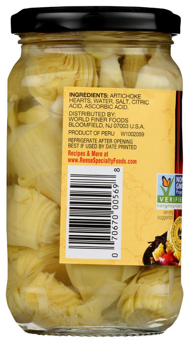 REESE: Quartered Marinated Artichoke Hearts, 12 oz