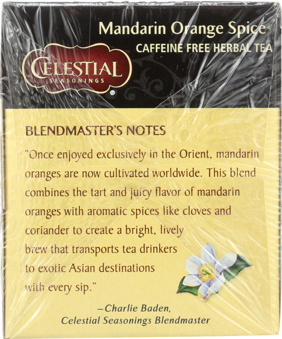 CELESTIAL SEASONINGS: Mandarin Orange Spice Herbal Tea Caffeine Free, 20 bg