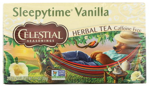 We added the creamy flavor of rich vanilla to our original Sleepytime&reg; blend of floral chamomile, cool spearmint and lively lemongrass. Wind down your day with Sleepytime.
Sleepytime is the original bedtime tea. More than 40 years ago, we created a truly soothing herbal tea to help folks wind down the day. Today, our calming Sleepytime blend of botanicals is available in herbal, decaf green and wellness teas, so you can always find the perfect cup for your bedtime routine.