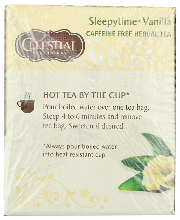 CELESTIAL SEASONINGS: Herbal Tea Sleepytime Vanilla Caffeine Free 20 Tea Bags, 1 oz