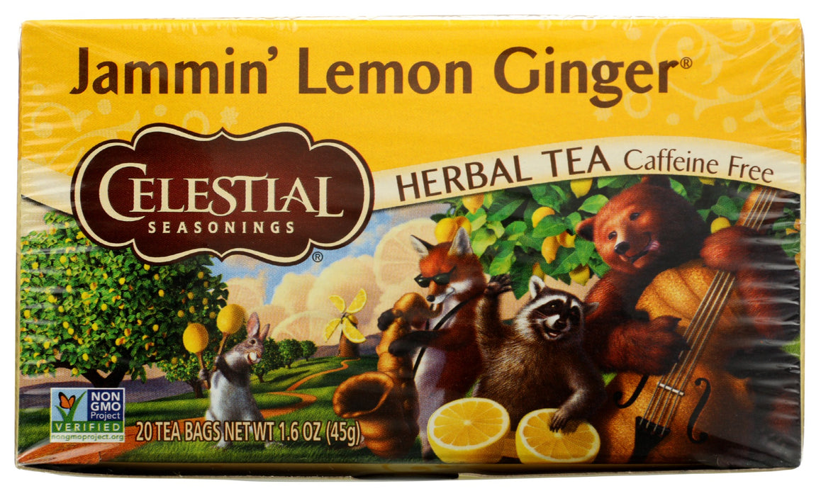 This calming and uplifting blend combines ginger &mdash; a potent botanical treasured for its spicy flavor and reputation as a digestive aid &mdash; with a bright lemon aroma and taste from lemongrass, lemon verbena and natural lemon flavor.