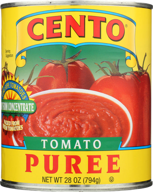 Cento Tomato Puree is made from vine-ripened tomatoes, seeded and strained then fresh packed to preserve their fresh taste. Our tomato puree is premium quality and can be used as a quick way to add robust flavor to all of your favorite recipes. Smooth, thick and deep in flavor, combine Cento Tomato Puree with Cento Chef's Cut Tomatoes for the perfect pizza sauce.