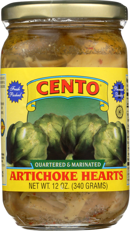 Cento Quartered & Marinated Artichoke Hearts deliver exceptional flavor because they are packed fresh from the field in a water, oil, vinegar and spice mixture to enhance their natural taste. Premium quality quartered and marinated artichokes, they are an excellent addition to any antipasto, salad, or pizza.