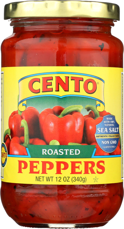 Cento Roasted Peppers are fire-roasted with some char remaining, giving them a naturally flavorful taste. These California grown roasted red bell peppers are cut and packed in water, making them an excellent addition to your favorite salad or sandwich.