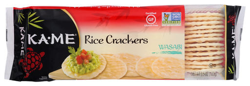 Known in Japan as Rice Sembei, rice-based crackers are the most traditional “ and popular “ of Japanese snacks. KAME Rice Crackers contain no artificial flavors or colors, are gluten-free and subtly seasoned with traditional Asian flavors and contemporary spices. Our Wasabi Rice Crackers can be enjoyed on their own, or served with cheese or dips.