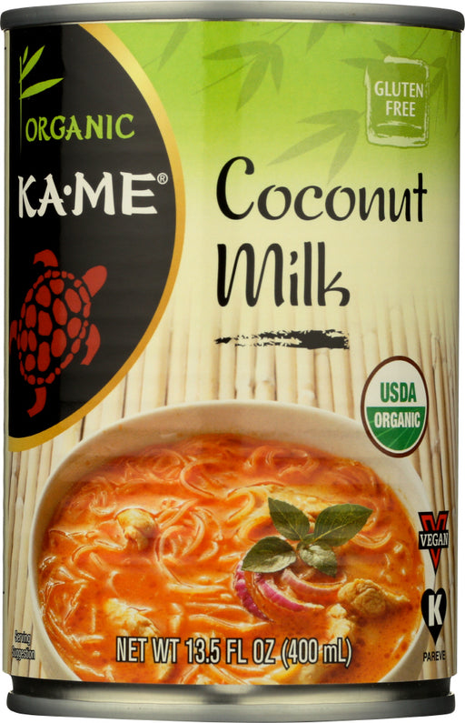 KAME Organic Coconut Milk is a premium quality product, grown and produced on an organic plantation surrounded by highlands in Thailand. All of the coconuts are harvested by hand and immediately dehusked, peeled and cracked open for maximum freshness. Organic Coconut Milk is a traditional ingredient commonly used in many Thai and Southeast Asian recipes such as soups, sauces and curries.