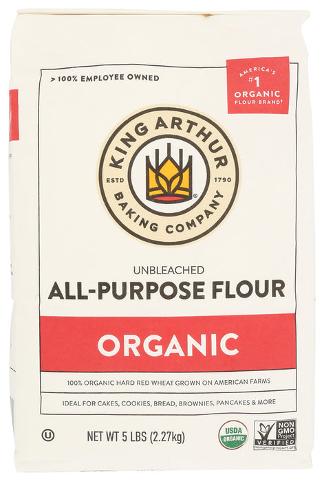 Every pantry should have a bag of all-purpose flour. Our organic version works in any recipe calling for "flour" or "all-purpose flour," delivering consistent results every time.
Milled from 100% organic hard red winter and spring wheats, this jack-of-all-trades flour is malted; unenriched; and will strengthen breads, bake up lofty biscuits, and turn out delicately crumbed cakes. We rely on it for all of our baking needs, and it never lets us down.