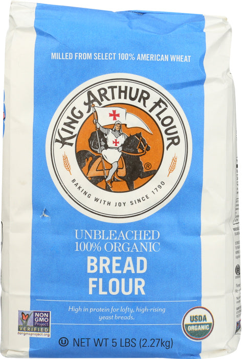 KING ARTHUR: 100% Organic Bread Flour, 5 lb