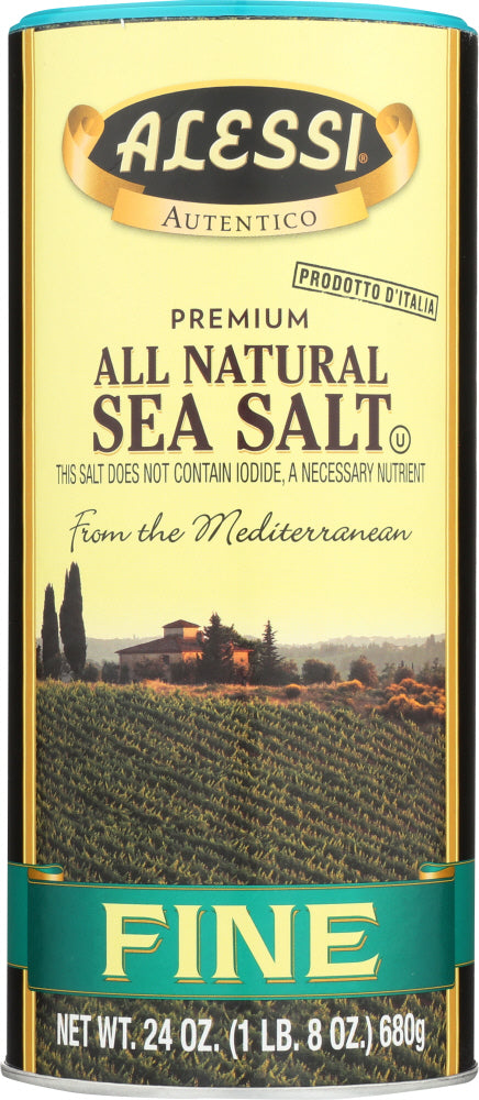 Sea water is transferred through a series of evaporation ponds which successfully eliminate other elements. The hot, dry climate and gentle breezes hasten the evaporation process leaving behind only pure white crystals and other valuable trace minerals not found in regular salt. The fine crystals of Alessi Sea Salt will add a new dimension to your dishes enhancing both taste and texture. Made naturally from only the sea and the sun.. Alessi Sea Salt.