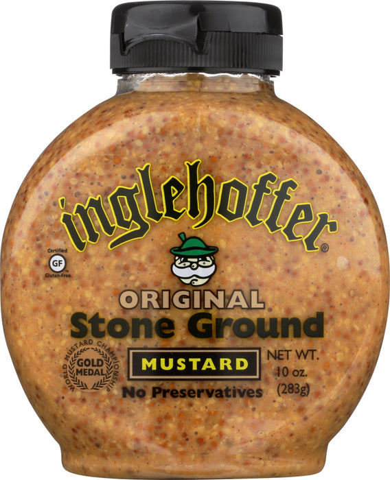 INGLEHOFFER: Mustard Sqz Stone Grnd, 10 oz