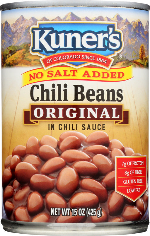 Making chili? Use Kuner's No Salt Added Chili Beans for an extra zip of flavor! These are canned in chili sauce to make your dinner even easier.