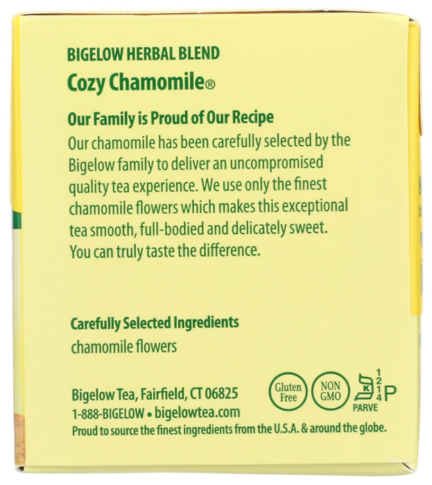 BIGELOW: Herbal Tea Caffeine Free Cozy Chamomile, 20 tea bags