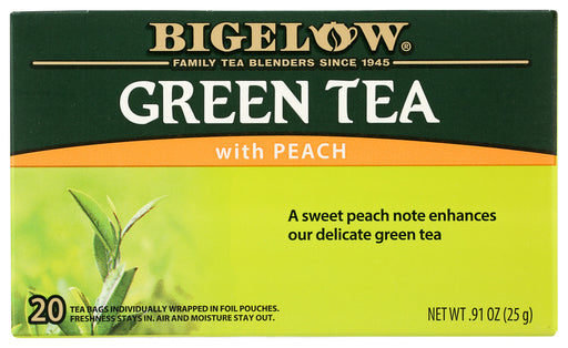 We've added juicy peach flavor to our handpicked green tea. The result is a smooth and soothing cup of oh so delicious green tea with a sweet peach note. Sure to satisfy all of your taste buds.

All Natural
Gluten Free
Kosher
Non-GMO
