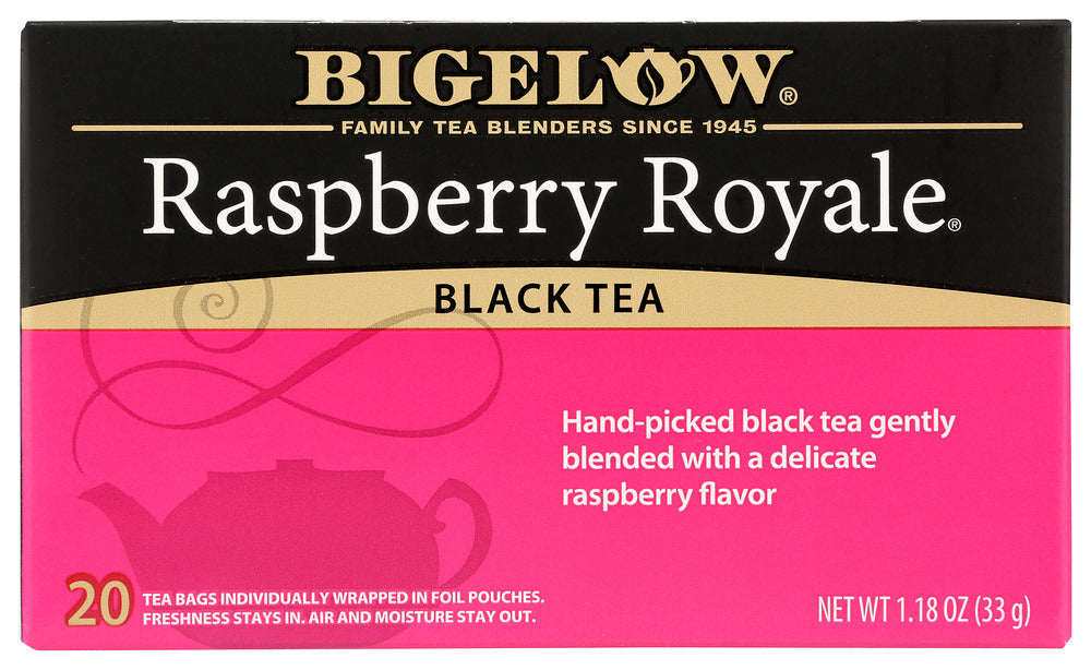 You can tell when we are blending our Raspberry Royale because the entire factory is filled with the sweet aroma of delicious fresh raspberries. We combined hand-picked tea leaves from higher up in the mountains with an exceptional raspberry flavor to create our classic raspberry blend. Just wait until you brew up a cup and experience it for yourself.

All Natural
Gluten Free
Kosher
Non-GMO
