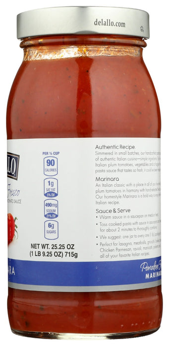 DELALLO: Pomodoro Fresco Marinara Sauce, 25.25 oz