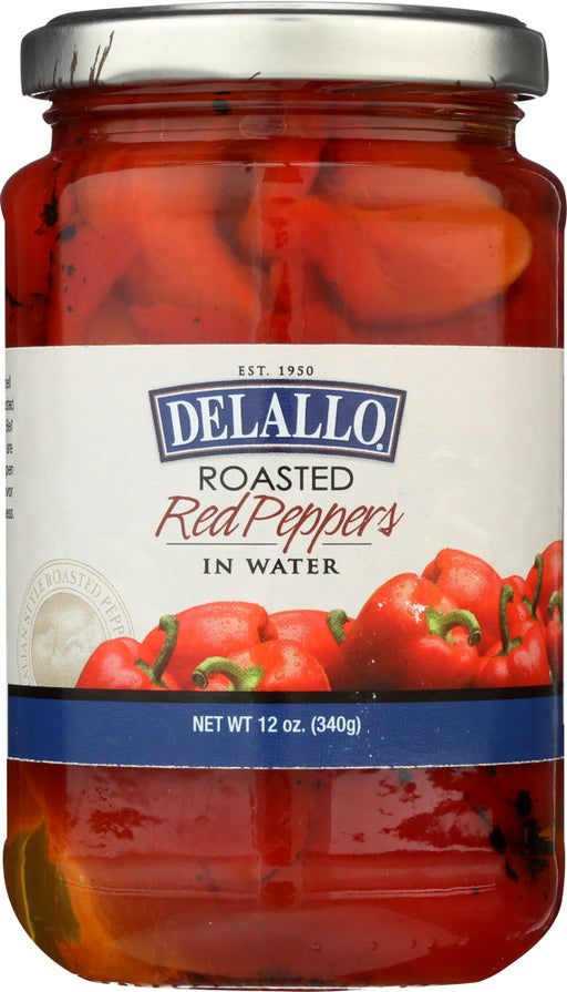 DELALLO: Roasted Red Peppers, 12 oz - No Brand For Less 