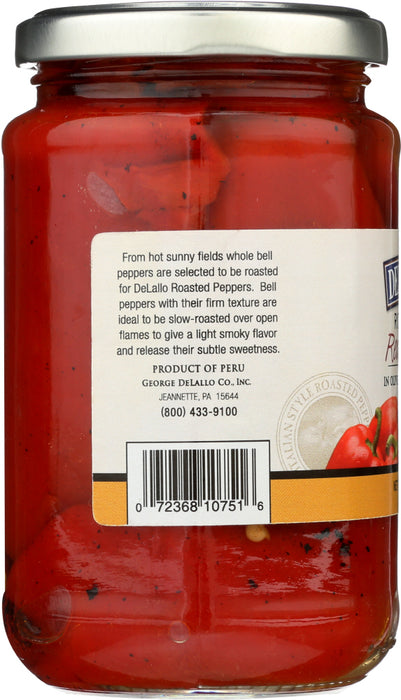 DELALLO: Roasted Red Peppers with Garlic, 12 oz - No Brand For Less 