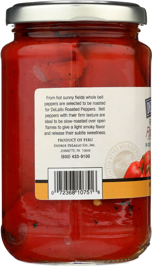 DELALLO: Roasted Red Peppers with Garlic, 12 oz - No Brand For Less 