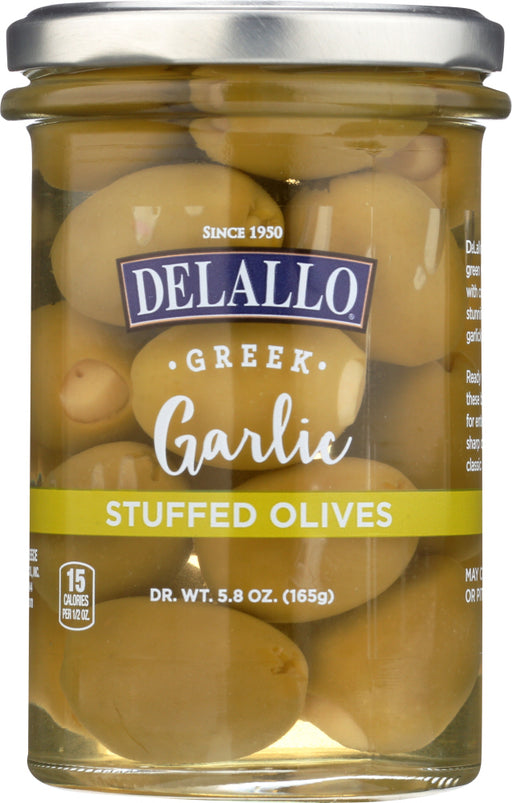 DELALLO: Garlic Stuffed Olives, 5.8 oz - No Brand For Less 