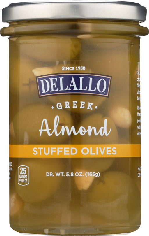 DELALLO: Olives Almond Stuffed, 5.82 oz - No Brand For Less 