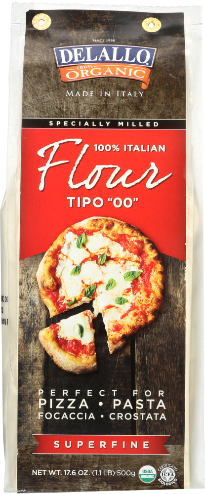 DELALLO: Flour Type 00 Organic, 17.6 oz - No Brand For Less 