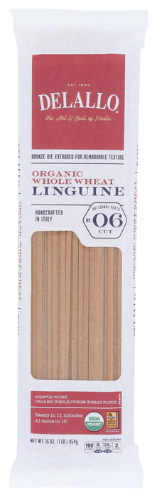 DELALLO: Pasta Whole Wheat Linguine, 16 oz - No Brand For Less 