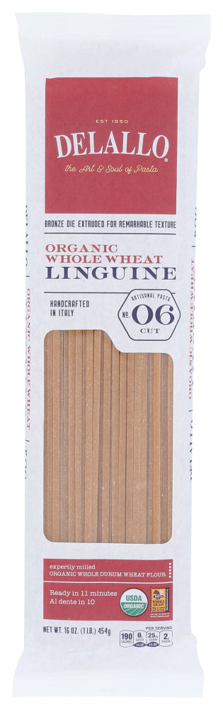 DELALLO: Pasta Whole Wheat Linguine, 16 oz - No Brand For Less 