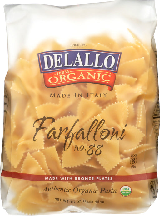 DELALLO: Pasta Semolina Farfalloni, 16 oz - No Brand For Less 