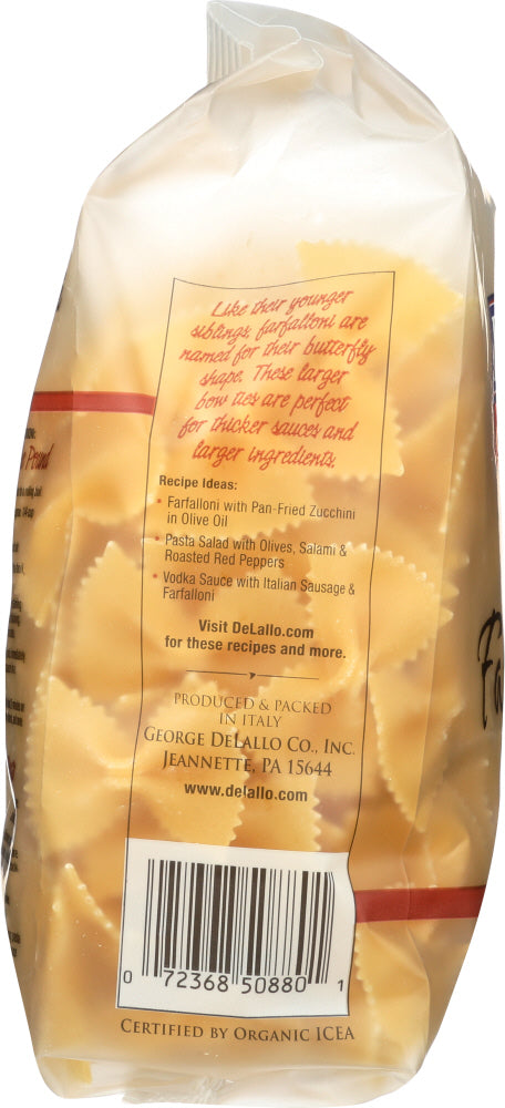 DELALLO: Pasta Semolina Farfalloni, 16 oz - No Brand For Less 