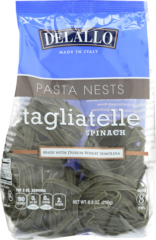 DELALLO: Spinach Tagliatelle Nest Pasta, 8.8 oz - No Brand For Less 