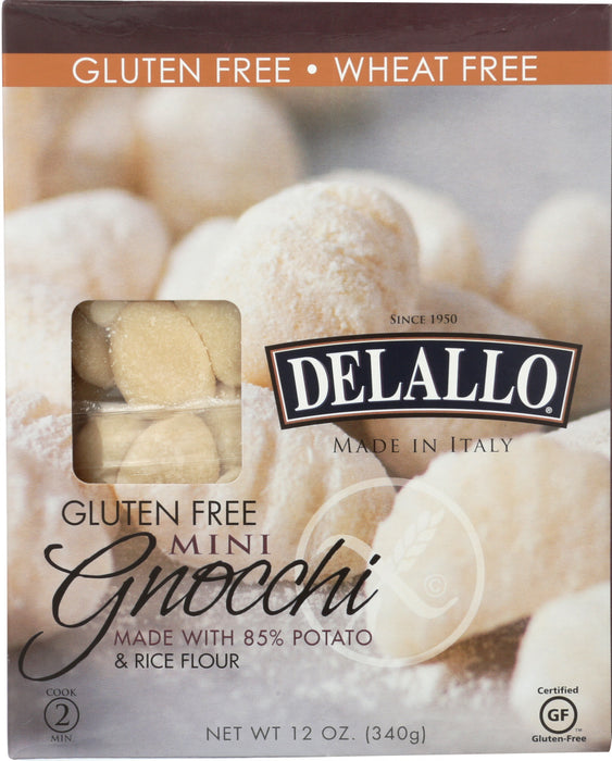 DELALLO: Gluten Free Potato And Rice Gnocchi, 12 oz - No Brand For Less 