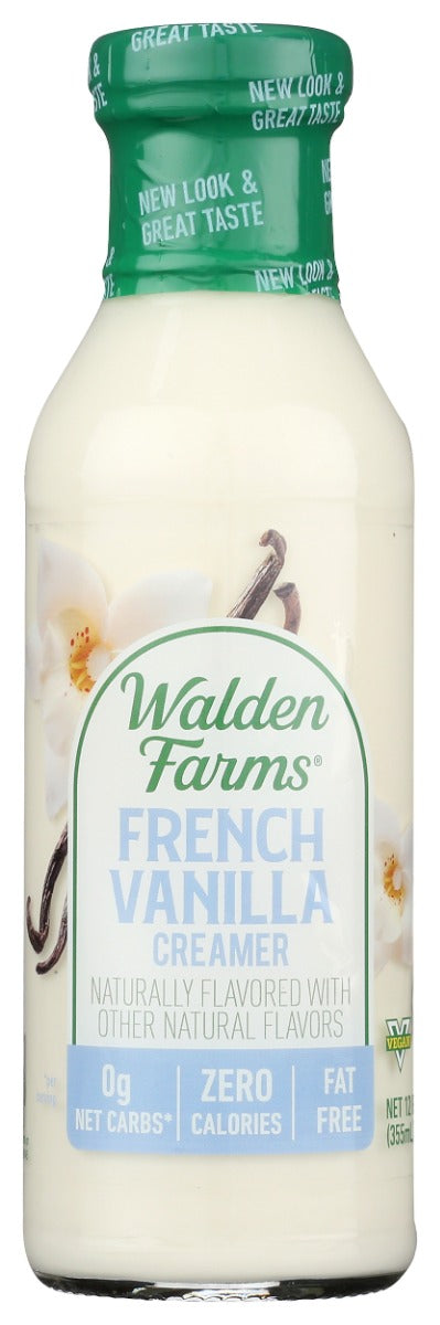 Walden Farms French Vanilla Coffee Creamer is made with rich natural flavors and pure vanilla. Delicious in coffee, smoothies, french toast and mixed berries.