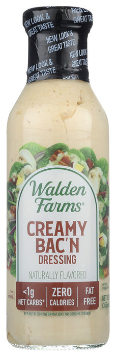 Just the right touch of the world's finest aged vinegars, fresh ground herbs and spices, triple filtered water and natural flavors makes Walden Farms Creamy Bacon dressing incredibly delicious and perfect when trying to eat right.

Zero Calories
Sugar Free
Lactose Free
Gluten Free
Parve
