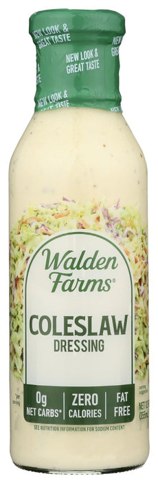 Make your best coleslaw yet with Walden Farms Coleslaw Dressing. Made with organic vinegar and our signature blend of herbs and spices, our dressing is calorie free and so tasty, making it picnic”and picture”perfect. Enjoy your coleslaw Ã  la Walden Farms as a savory side, or use it as a topping for tacos, hot dogs and burgers.