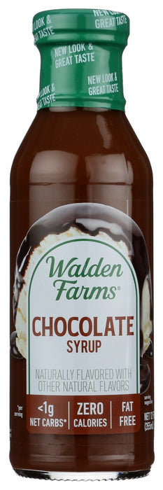 Walden Farms irresistibly sweet calorie free specialties are prepared with real fruit extracts, concentrated natural flavors, rich cocoa and other natural flavorings, all sweetened with Splenda.