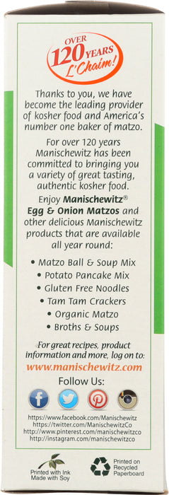 MANISCHEWITZ: Matzo Egg & Onion, 10 oz