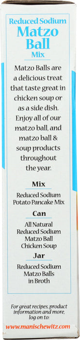 MANISCHEWITZ: Mix Matzo Ball Reduced Sodium, 5 oz