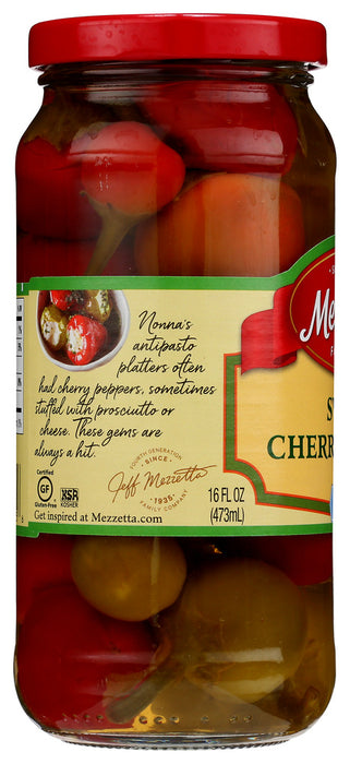 MEZZETTA: Sweet Cherry Peppers, 16 oz