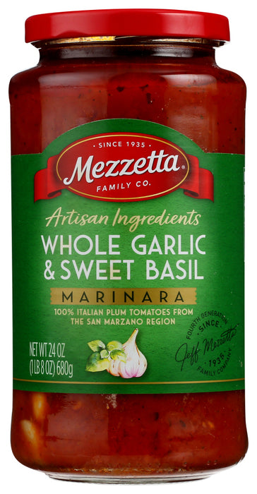 MEZZETTA: Whole Garlic And Sweet Basil Marinara, 24 oz