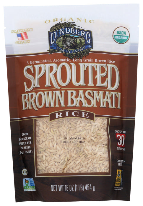 LUNDBERG: Organic Sprouted Brown Basmati Rice, 16 oz