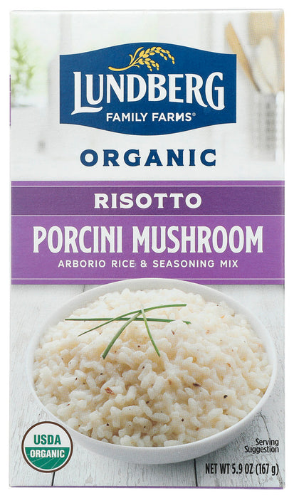 Description
Enjoy the exotic, earthy, nutty flavor of wild porcini mushrooms in this elegant Italian-style risotto. We created this delicious gourmet side dish by blending quality organic ingredients like mushrooms, garlic, and onion with our creamy Arborio rice. You'll love how the individual kernels plump, creating a rich, creamy sauce while the rice grains remain separate and al dente.