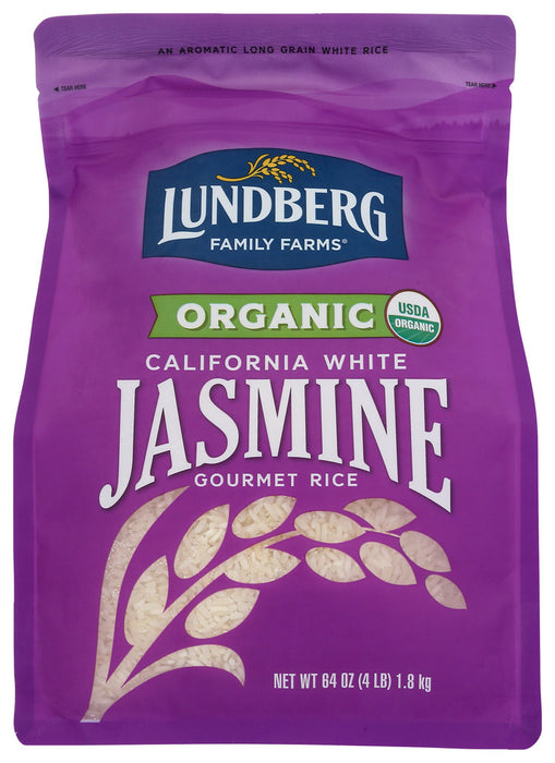 LUNDBERG: Organic Jasmine White Rice, 4 lb