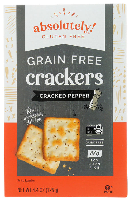 ABSOLUTELY GLUTEN FREE: Cracker Gluten Free Cracked Pepper, 4.4 oz