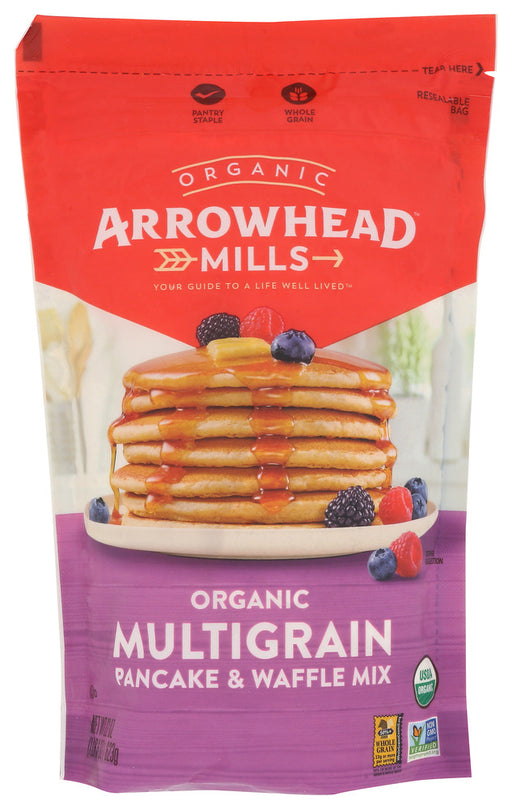 ARROWHEAD MILLS: Organic Multigrain Pancake Waffle Mix, 22 oz