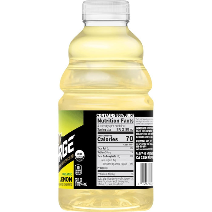 KNUDSEN: Juice Recharge Lemon Organic, 32 oz