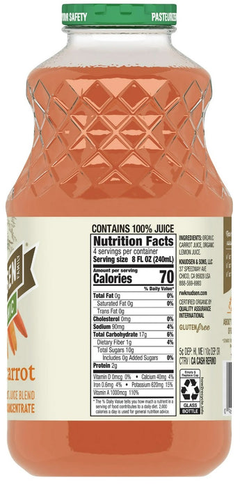 KNUDSEN: Organic Carrot Juice, 32 oz